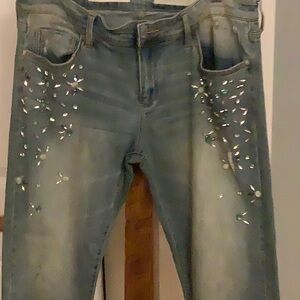 Pilcro and the letterpress jeans size 30 with jewels